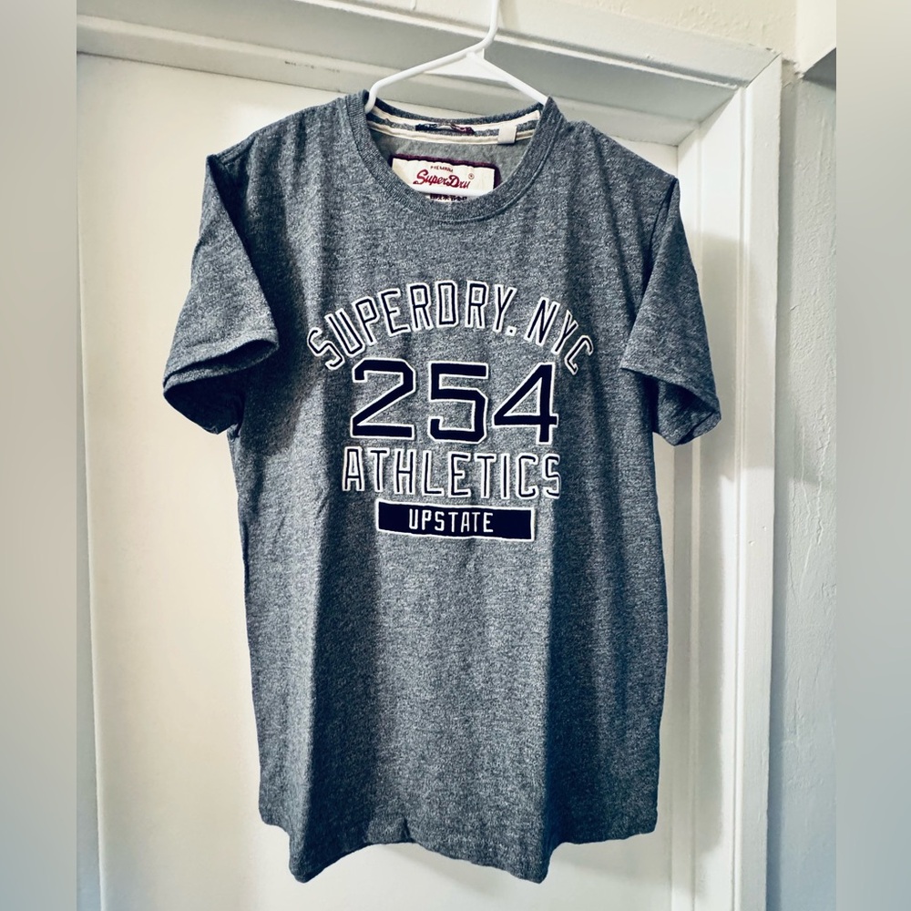 Superdry Men's Grey '254 Athletics' Short Sleeve Tee